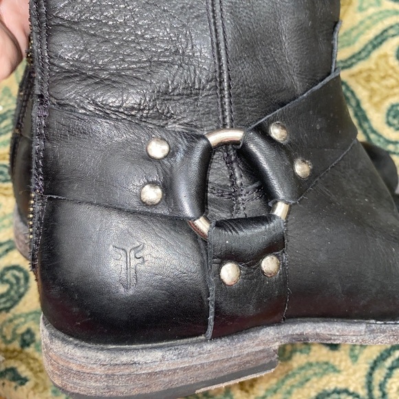 Frye Phillip harness boots Sz 6m black - Picture 5 of 8